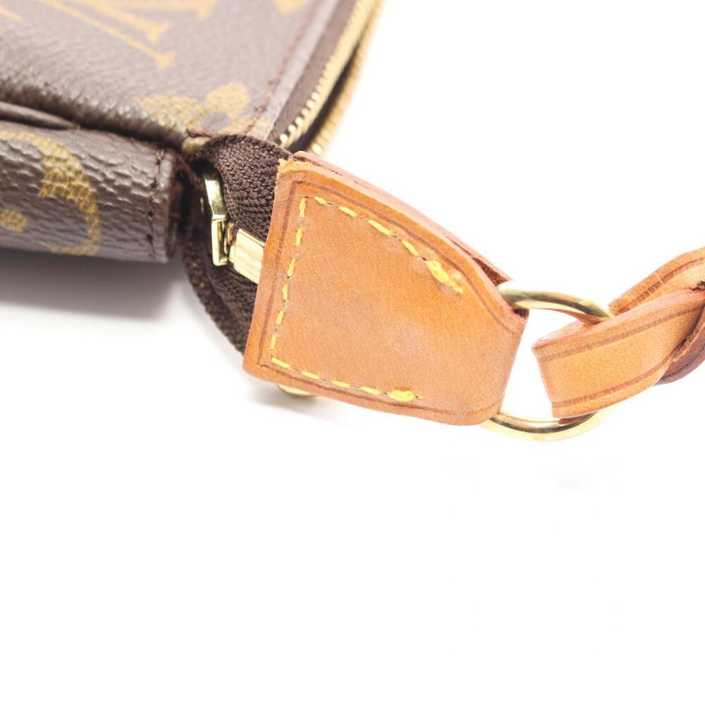 LOUIS VUITTON Authentic Brown Monogram Leather Pochette Bag - Picture 9 of 11